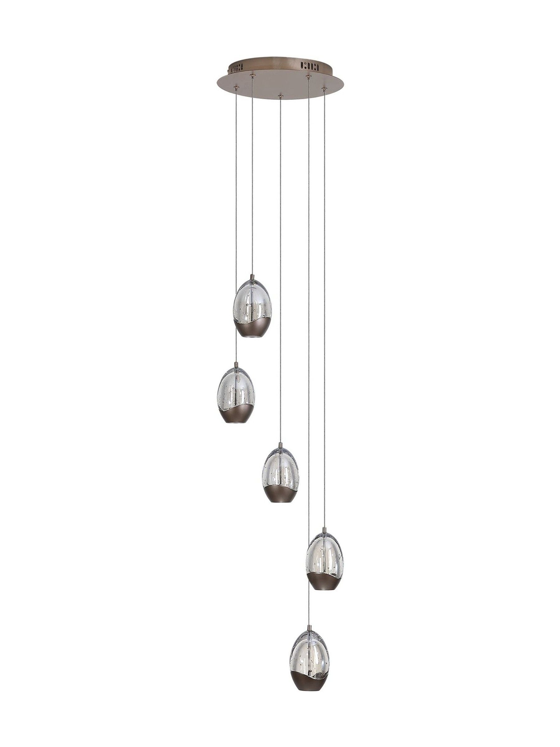 Searchlight pendant ceiling light Latte and Champagne 150cm - British product