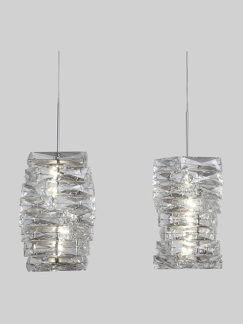 Searchlight chrome crystal 3-light bar pendant ceiling light (British brand)