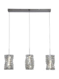 Searchlight chrome crystal 3-light bar pendant ceiling light (British brand)