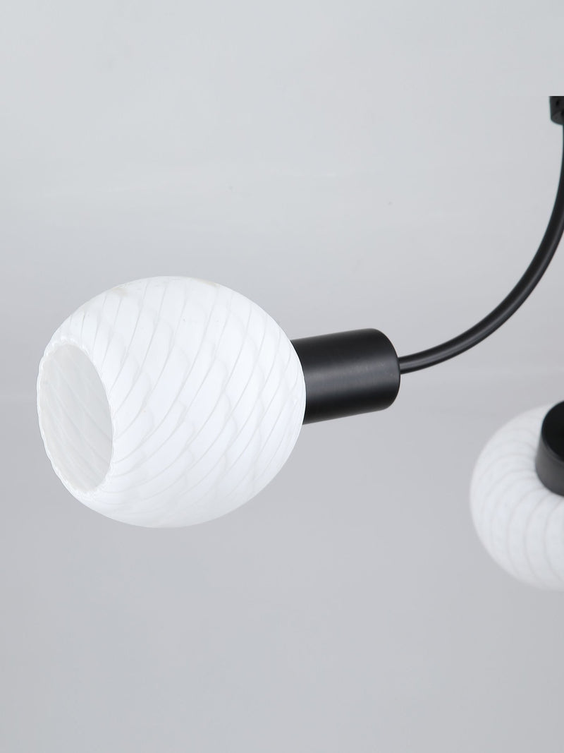 Searchlight 3 light ceiling lamp with opal glass shades - British product