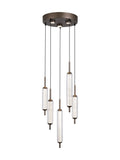 Searchlight 5-light multi drop glass pendant light, UK version