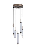 Searchlight 5-light multi drop glass pendant light, UK version
