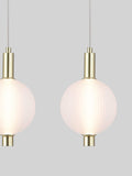 Searchlight satin brass bar pendant - British product