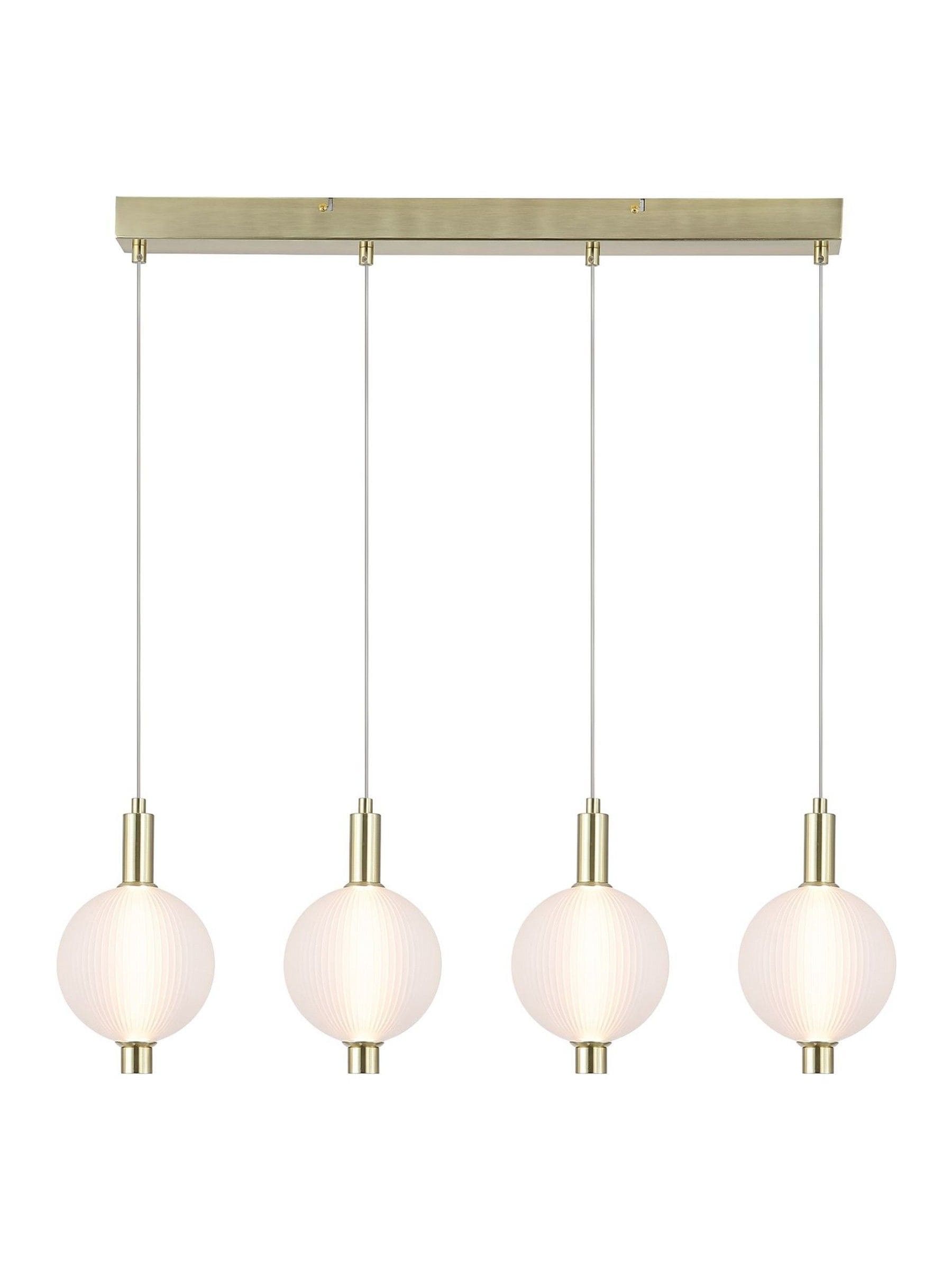 Searchlight satin brass bar pendant - British product