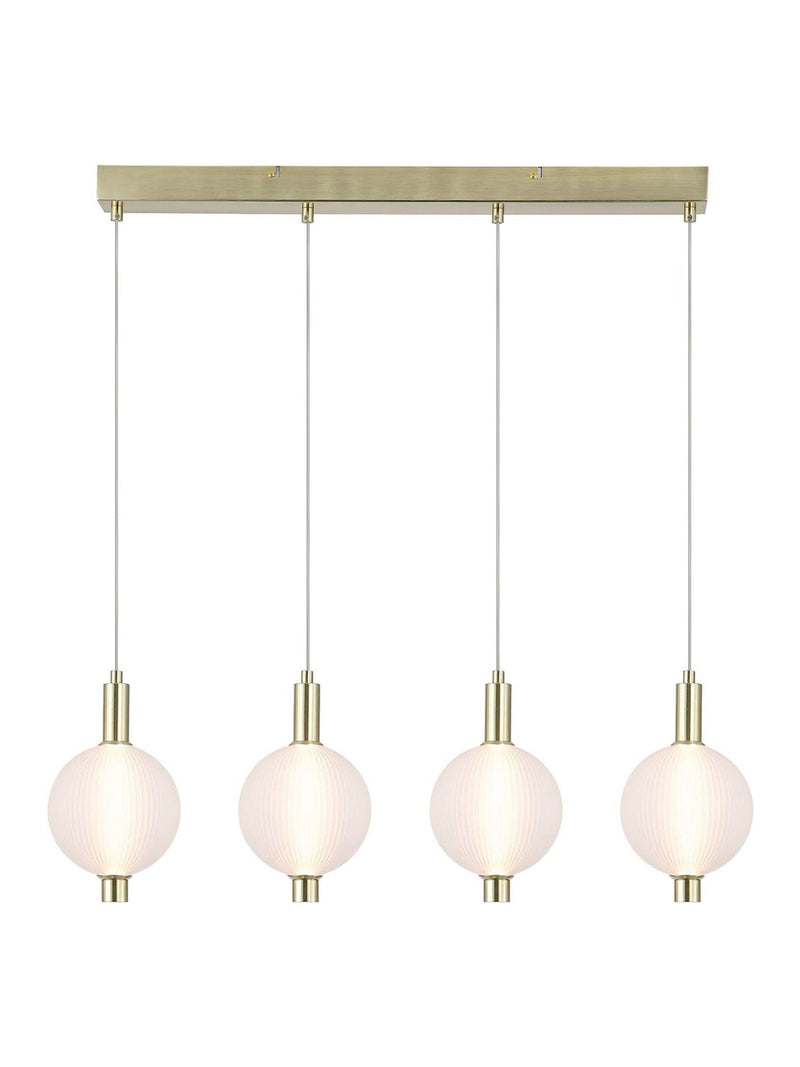 Searchlight satin brass bar pendant - British product