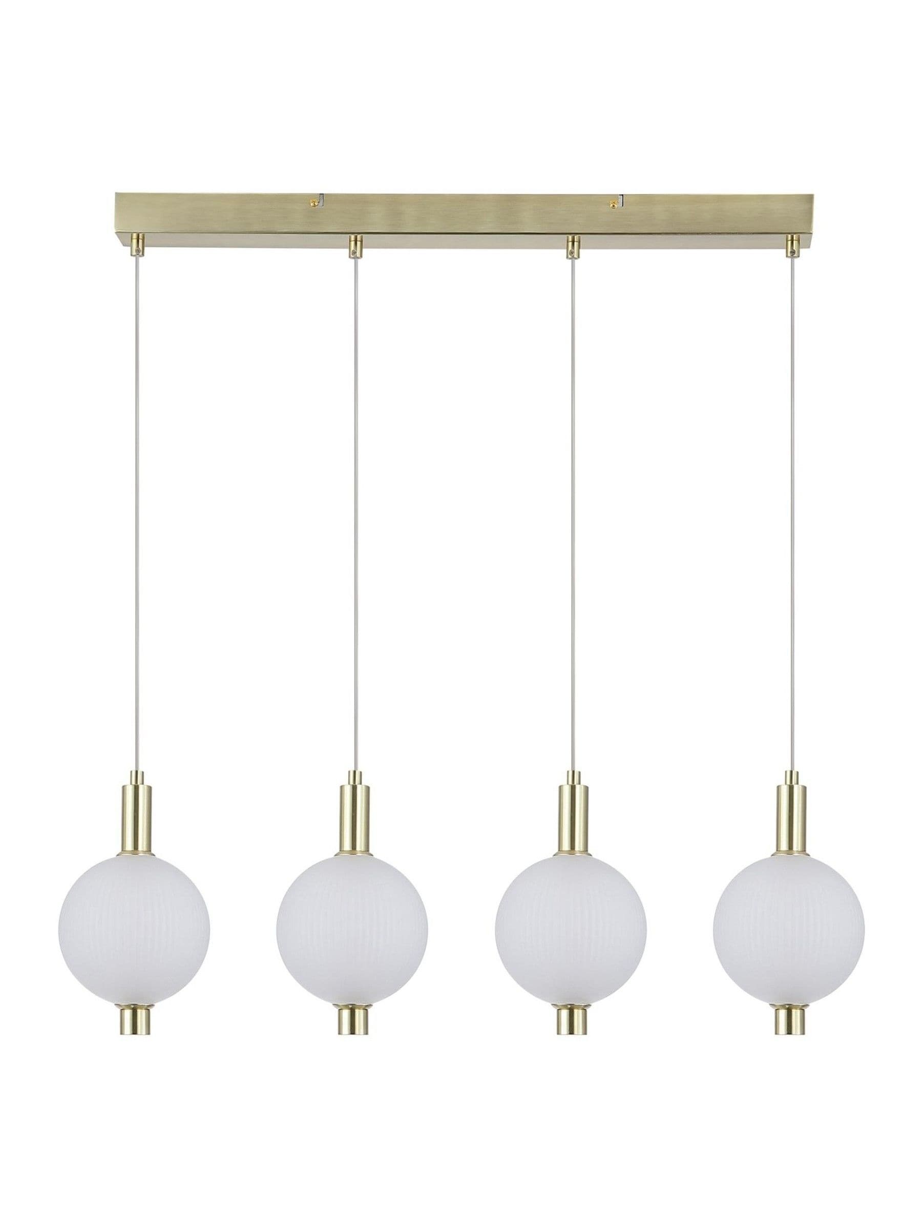 Searchlight satin brass bar pendant - British product