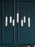 Searchlight latte and clear glass bar pendant 85cm - British product