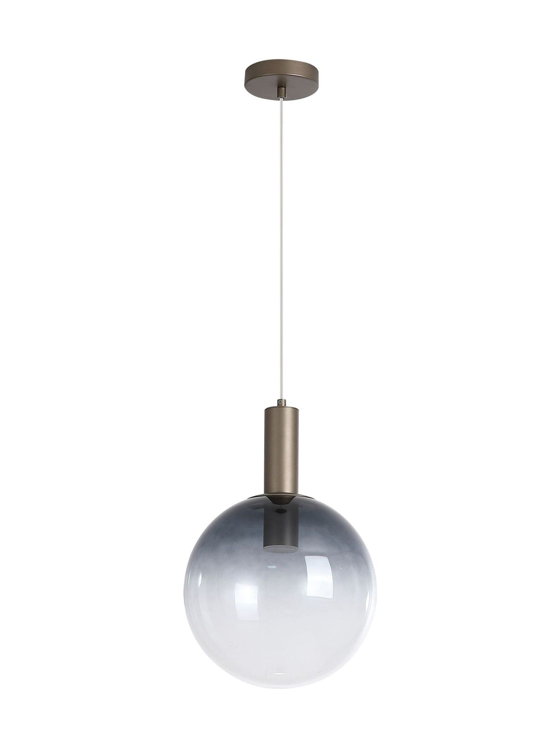 Searchlight latte and ombre smoked glass ceiling light pendant - British product