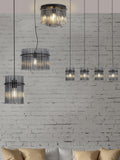 Searchlight black smoked glass bar pendant ceiling light, imported from the UK