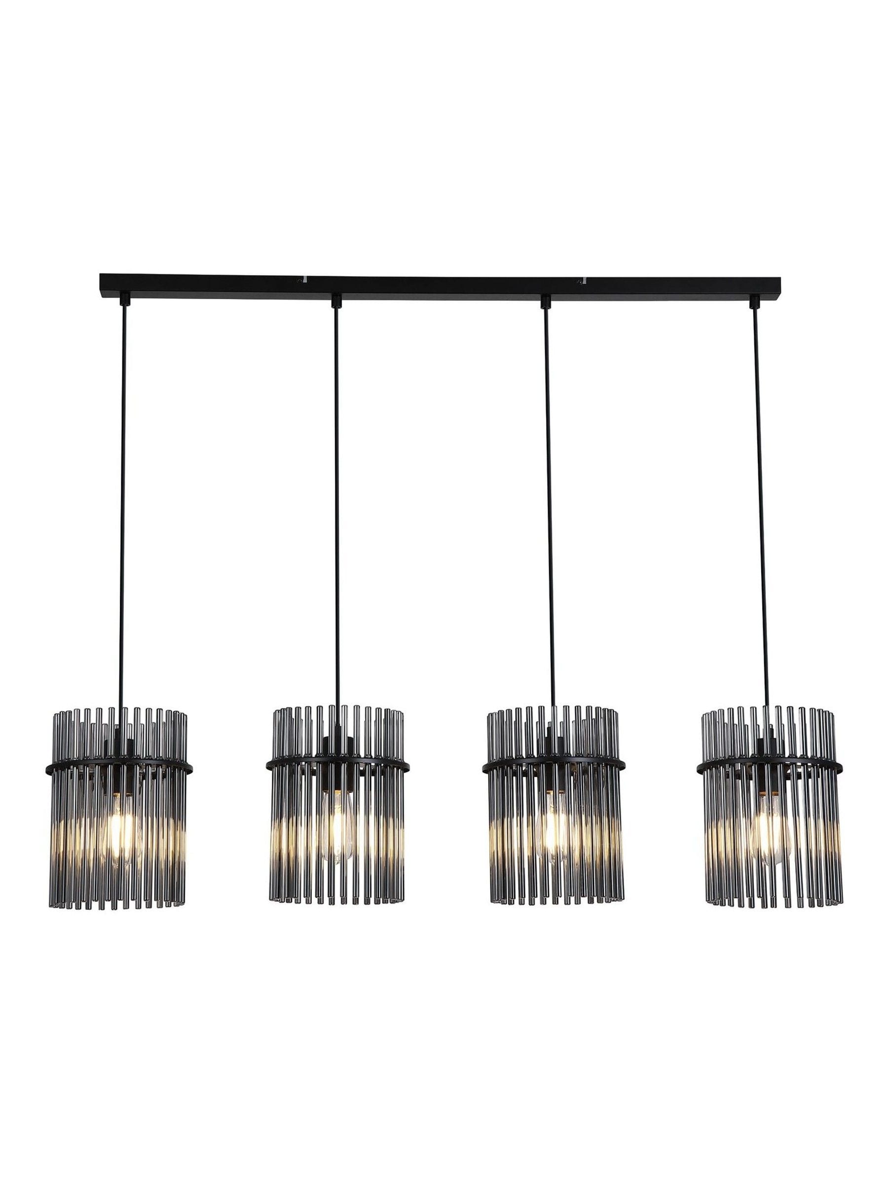 Searchlight black smoked glass bar pendant ceiling light, imported from the UK