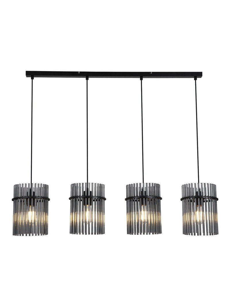 Searchlight black smoked glass bar pendant ceiling light, imported from the UK