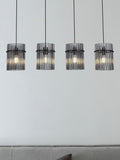 Searchlight black smoked glass bar pendant ceiling light, imported from the UK