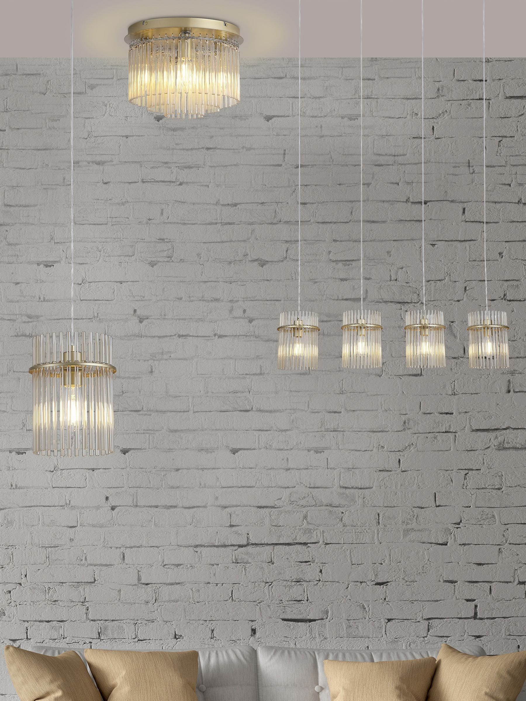 Searchlight champagne glass pendant light 120cm, imported from the UK