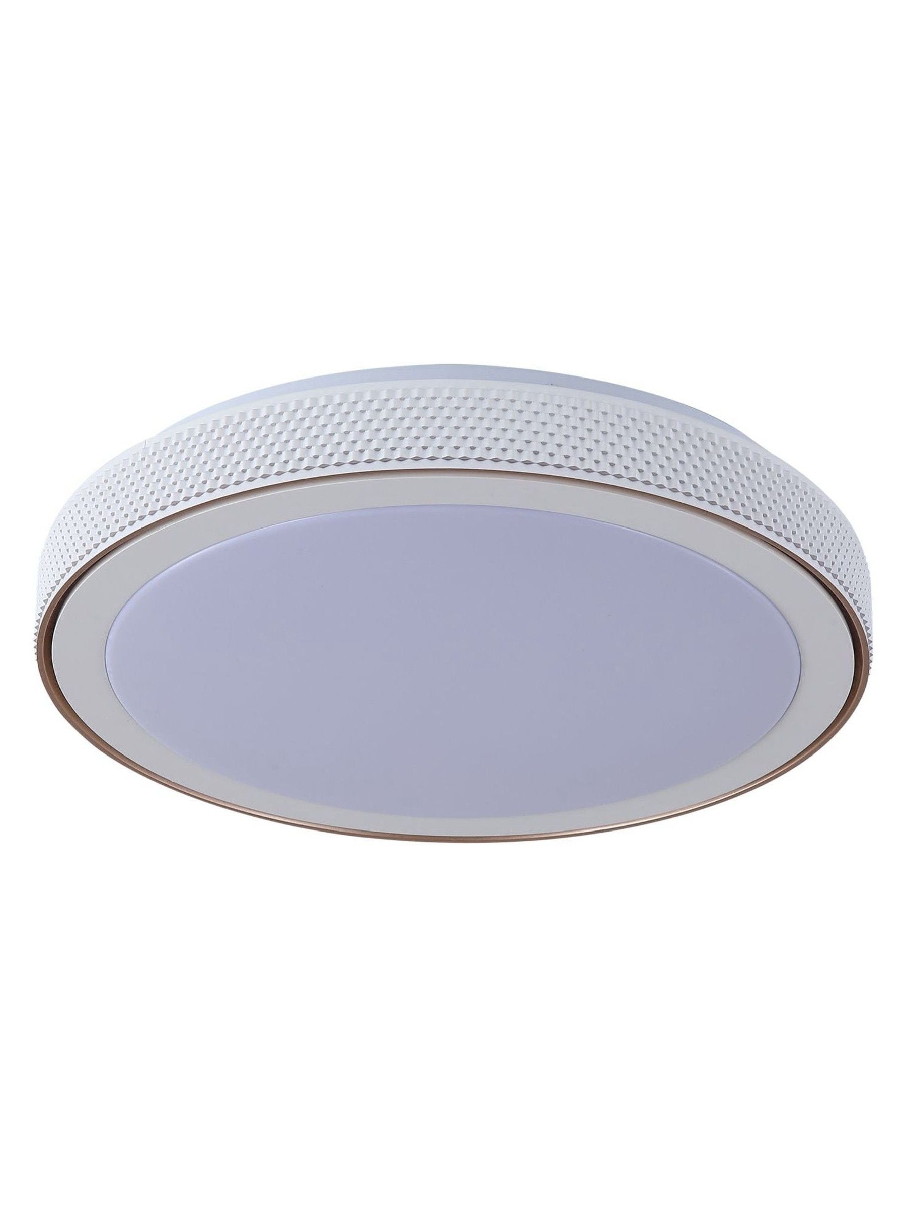 Searchlight white and gold flush ceiling light, UK version