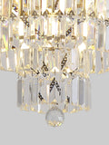 Searchlight antique brass crystal flush ceiling light (British brand)