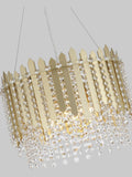 Searchlight gold clear crystal pendant ceiling light, imported from the UK