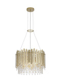 Searchlight gold clear crystal pendant ceiling light, imported from the UK