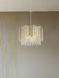 Searchlight gold clear crystal pendant ceiling light, imported from the UK