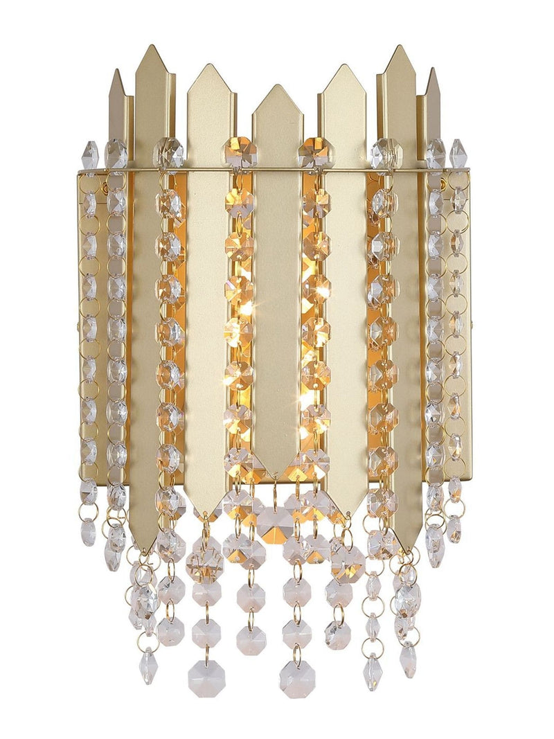 Searchlight gold crystal wall light (British brand)