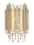 Searchlight gold crystal wall light (British brand)