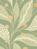 Ohpopsi Russet Berry Dot Soft Sage Wallpaper Sample A4