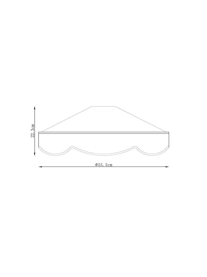 Padbury Easy Fit lamp shade with scalloped edge (British brand)