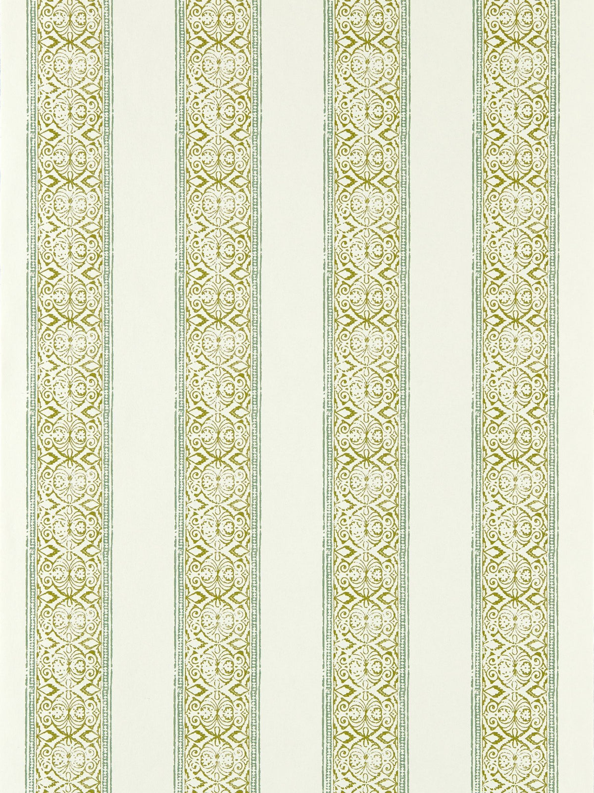 Clarke and Clarke Kalamkari Indira wallpaper sample A4, imported from the UK