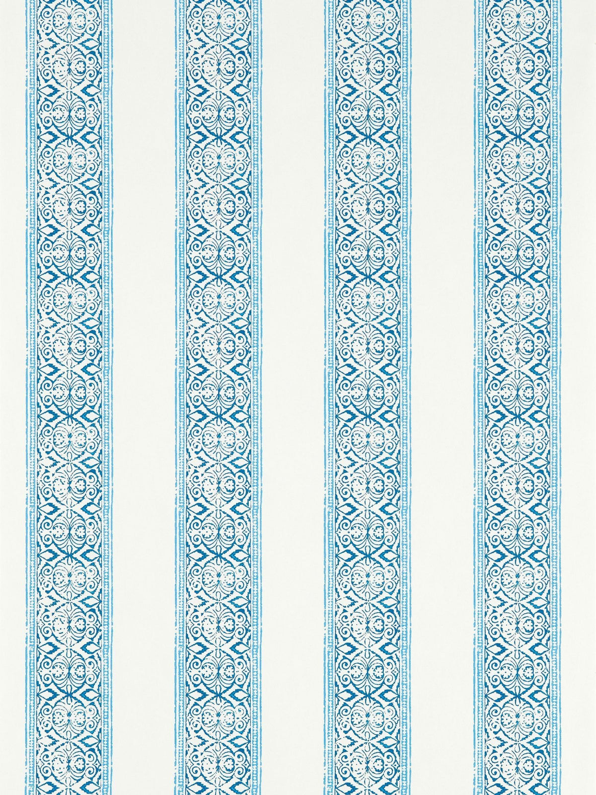 Clarke and Clarke wallpaper sample Cobalt Kalamkari Indira A4, imported from the UK