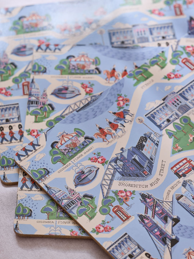 Cath Kidston London town cork back placemats, UK version