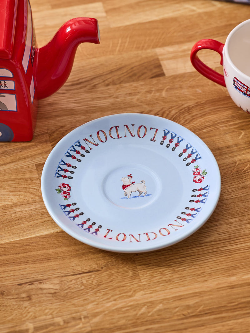 Cath Kidston blue London Town teacup and saucer set, UK version