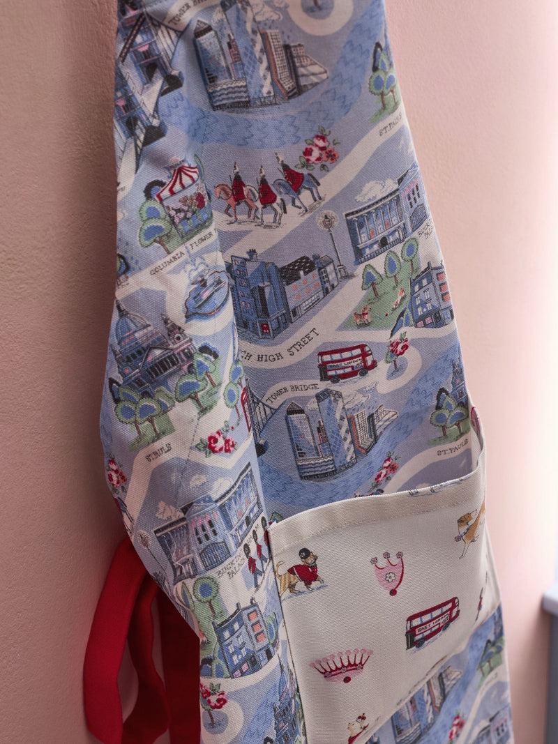 Cath Kidston Blue London Town apron one size (British brand)