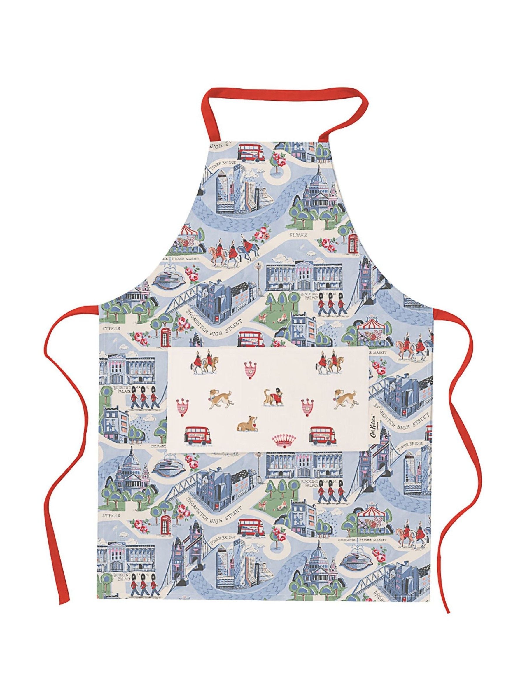 Cath Kidston Blue London Town apron one size (British brand)