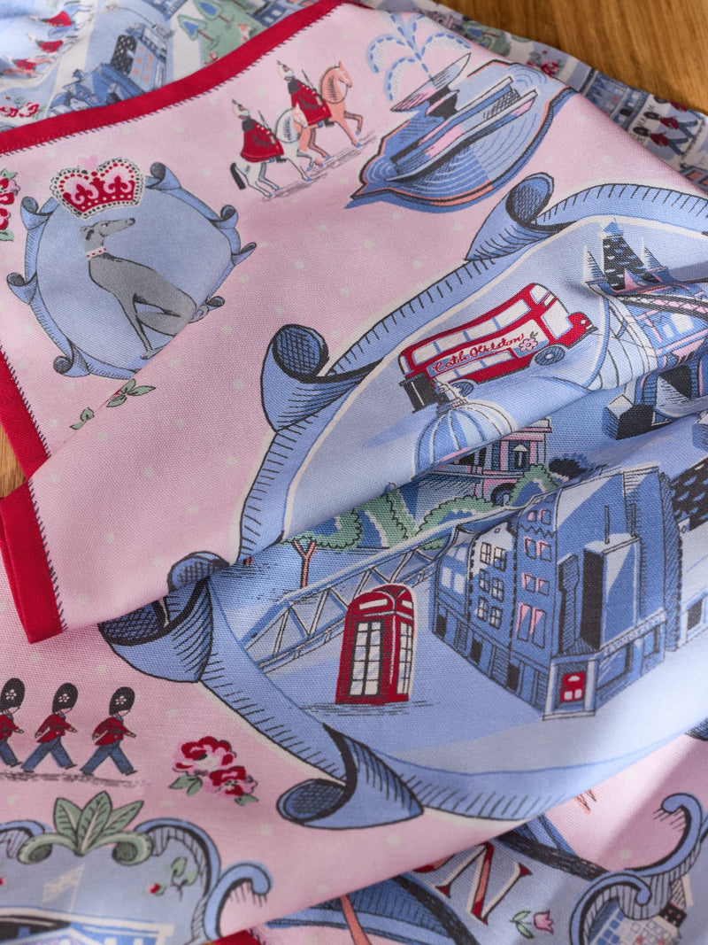 Cath Kidston London Town blue tea towels set of 2 (British brand)