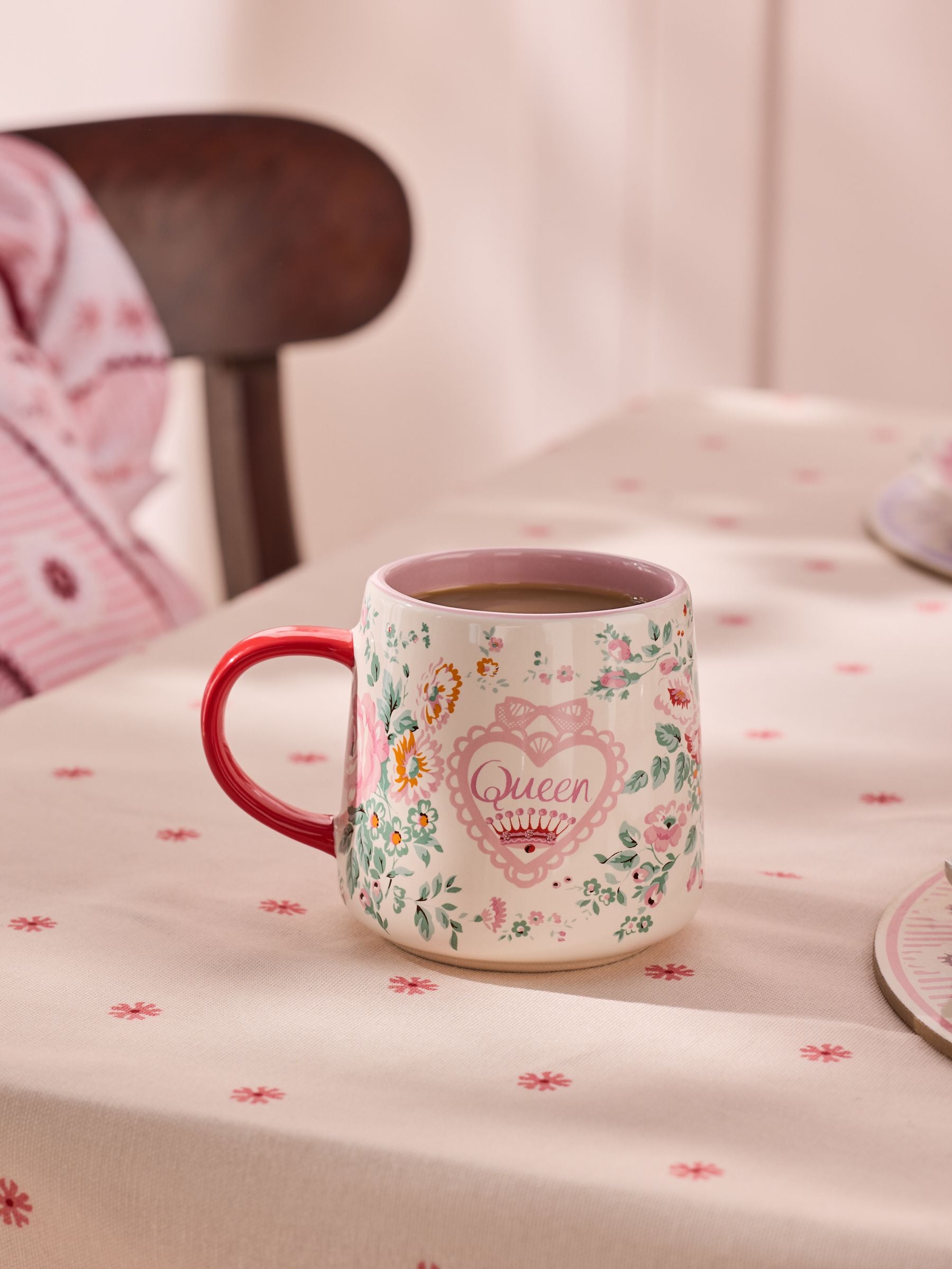 Cath Kidston Billie Mug red floral stoneware, UK version