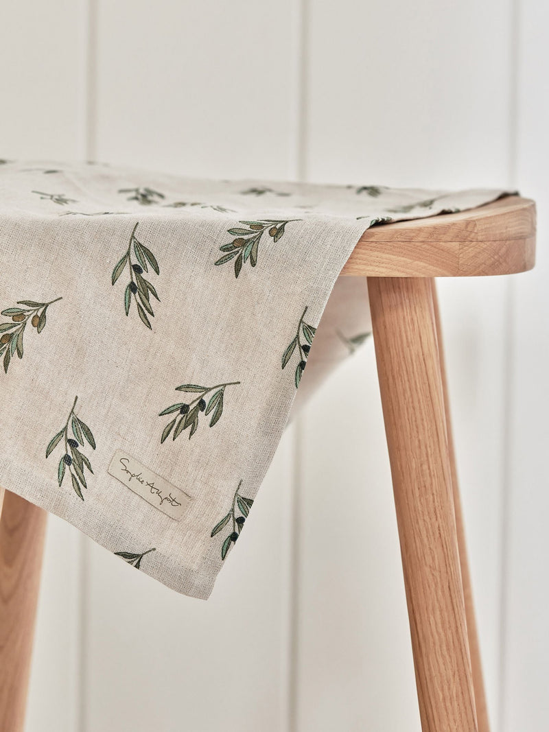 Sophie Allport linen tea towel natural olive 45x65cm (British brand)