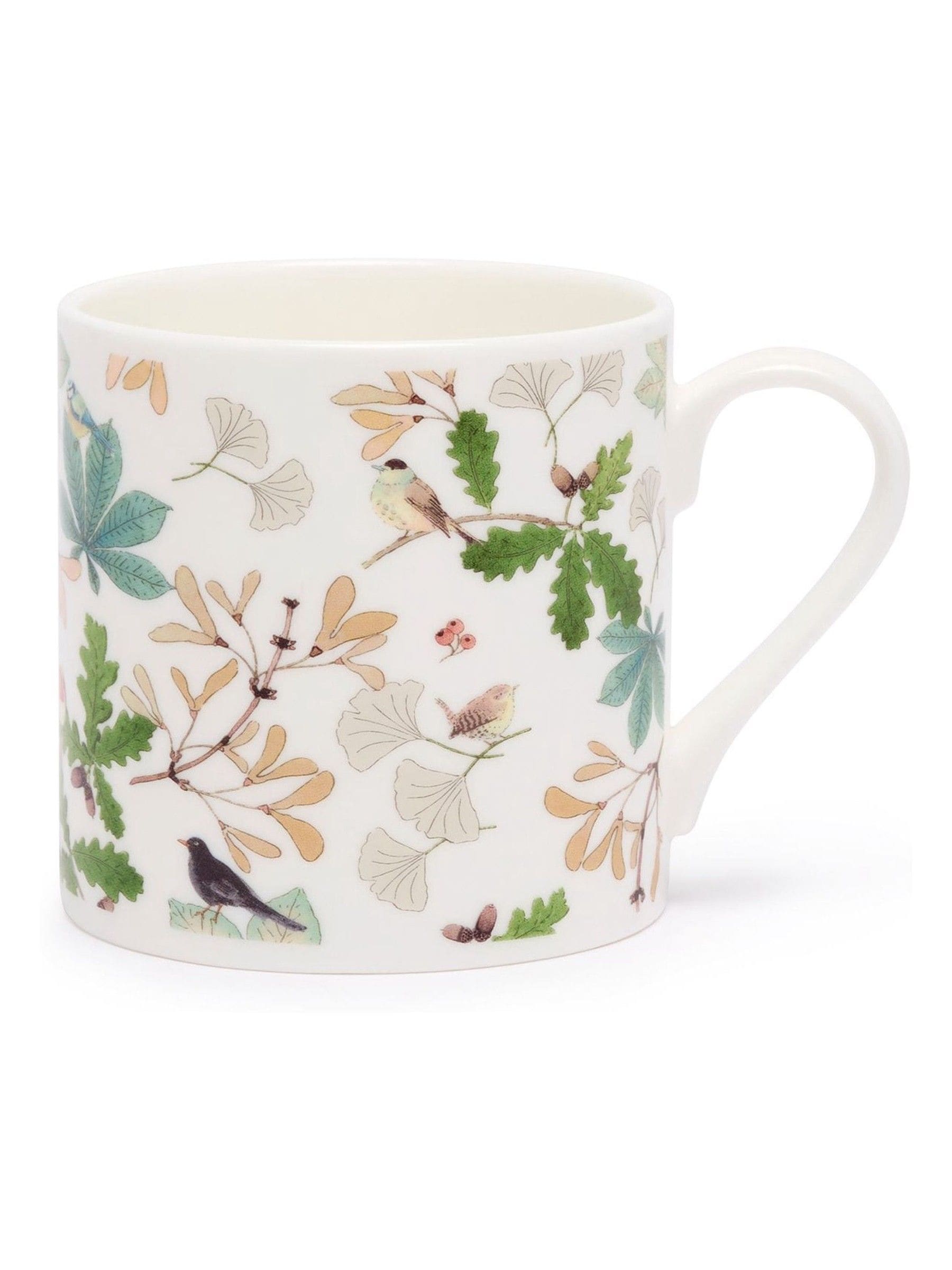 Sophie Allport Orchard Birds white mug fine bone china, imported from the UK