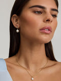 D.LOUISE gold tone pearl drop earrings, UK version