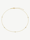 D.LOUISE gold tone multi stone chain necklace - British product