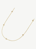 D.LOUISE gold tone multi stone chain necklace - British product