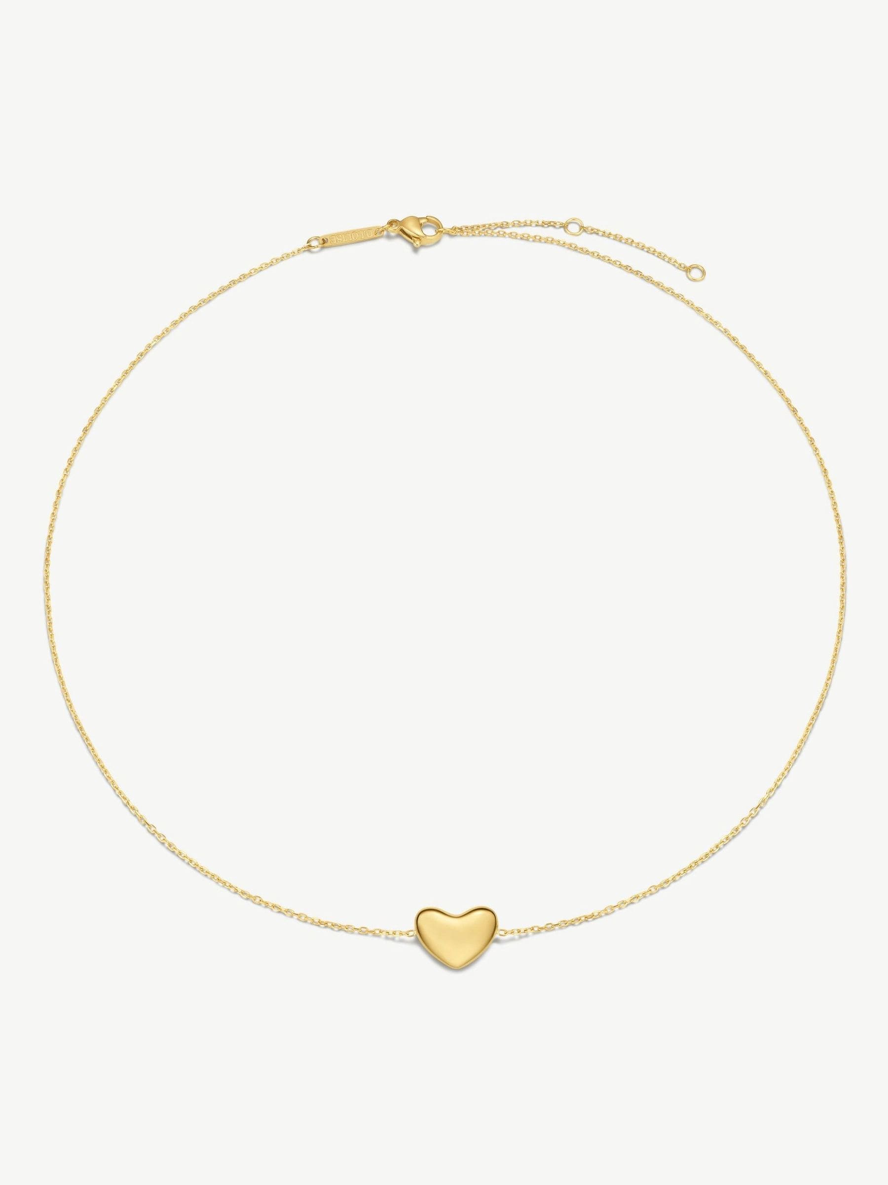 D.LOUISE gold tone bubble heart single necklace (British brand)