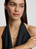 D.LOUISE gold tone heart talisman necklace with stones, imported from the UK