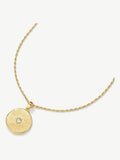 D.LOUISE gold tone heart talisman necklace with stones, imported from the UK