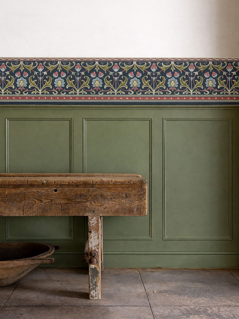 Morris & Co LinenWoad Ornamental Frieze Unfinished Works Wallpaper