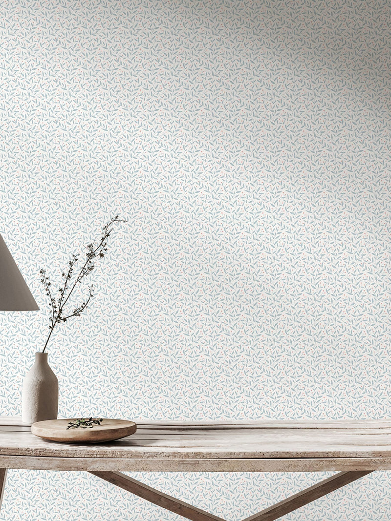 Hoopla Walls Wedgewood Dotty Vine 10M Wallpaper
