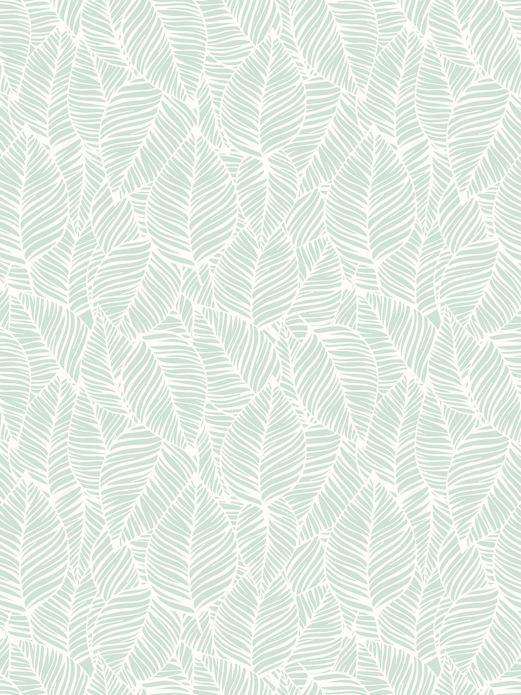 Hoopla Walls Duck Egg Blue Zebra Leaf Linen 10M Wallpaper