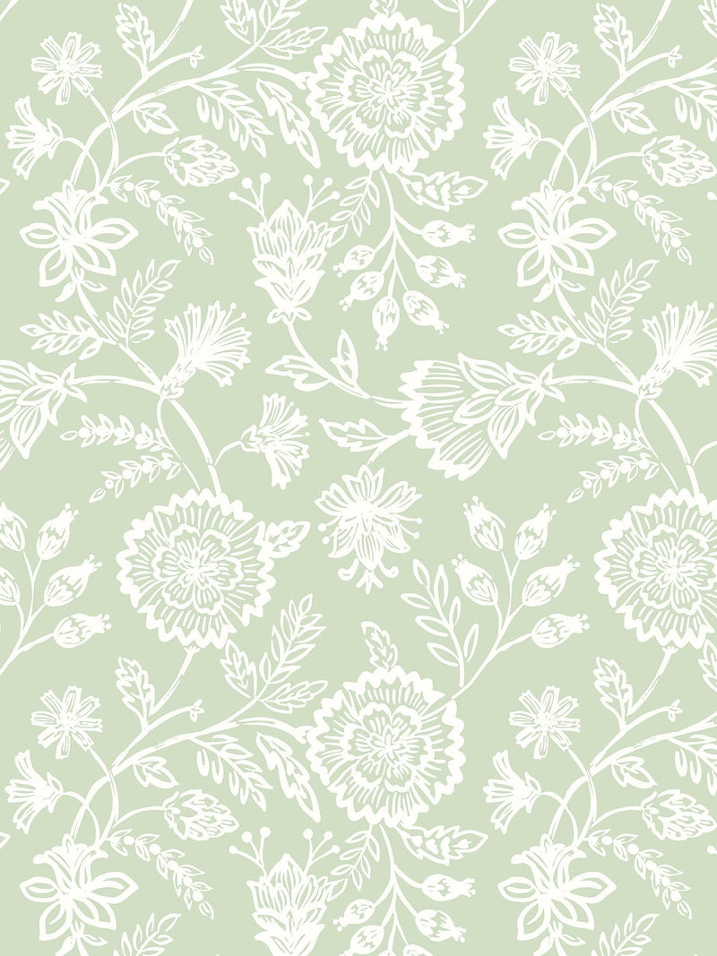 Hoopla Walls Pear Evelyn Trail Bone 10M Wallpaper