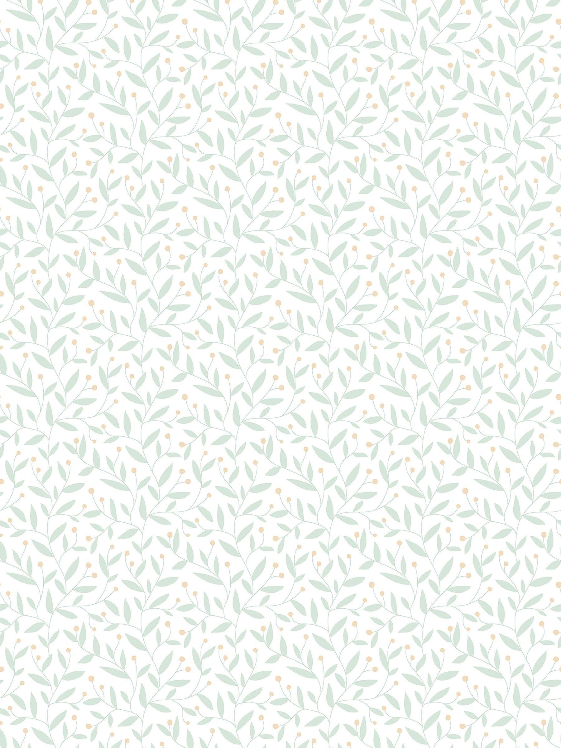 Hoopla Walls Seafoam Dotty Vine 10M Wallpaper