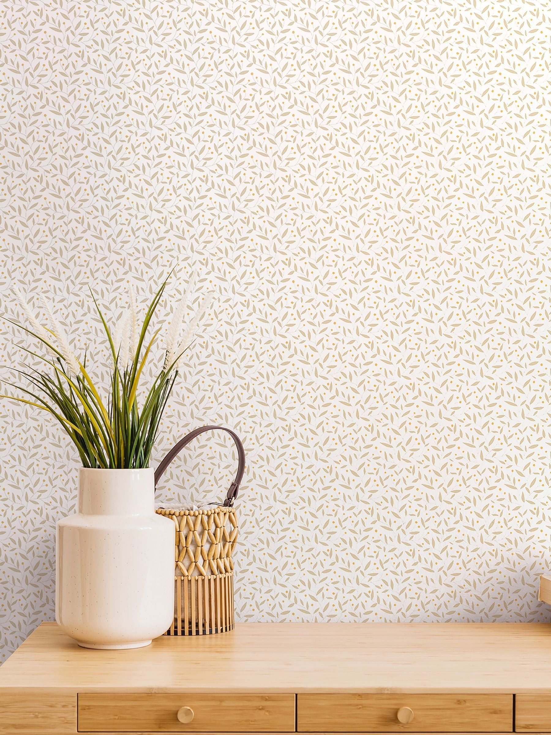 Hoopla Walls Stone Dotty Vine 10M Wallpaper