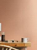 Hoopla Walls Denim Mix Ditsy Diamond Blush Wallpaper 10m x 50cm