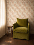 Morris & Co UmberMineral Blue Persian Tulip Unfinished Works 10M Wallpaper